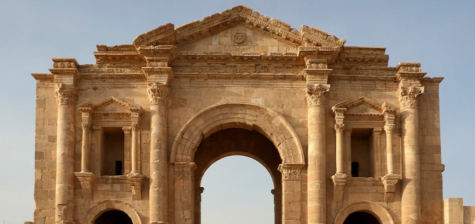 The Arch of Hadrian in Jerash